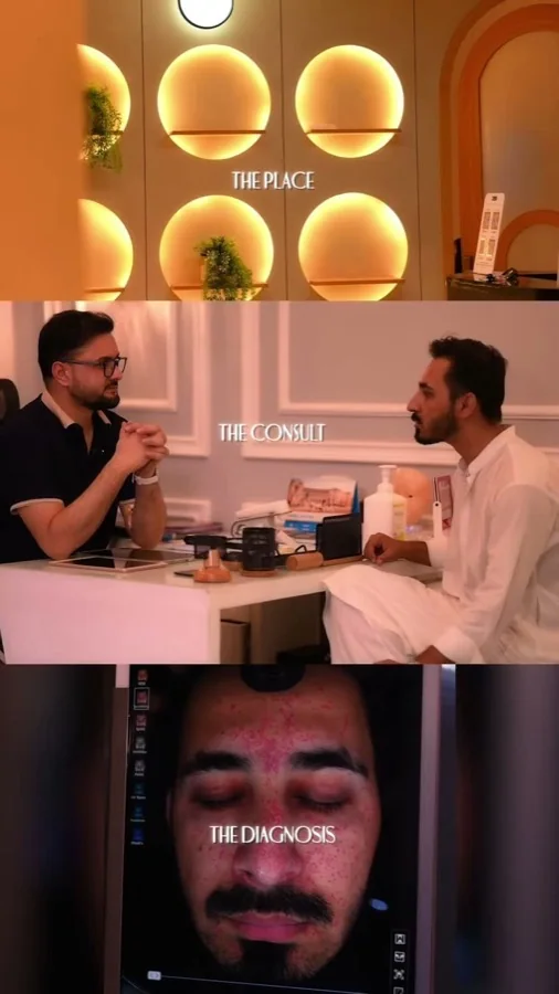 Consultation, diagnosis and skin analysis
